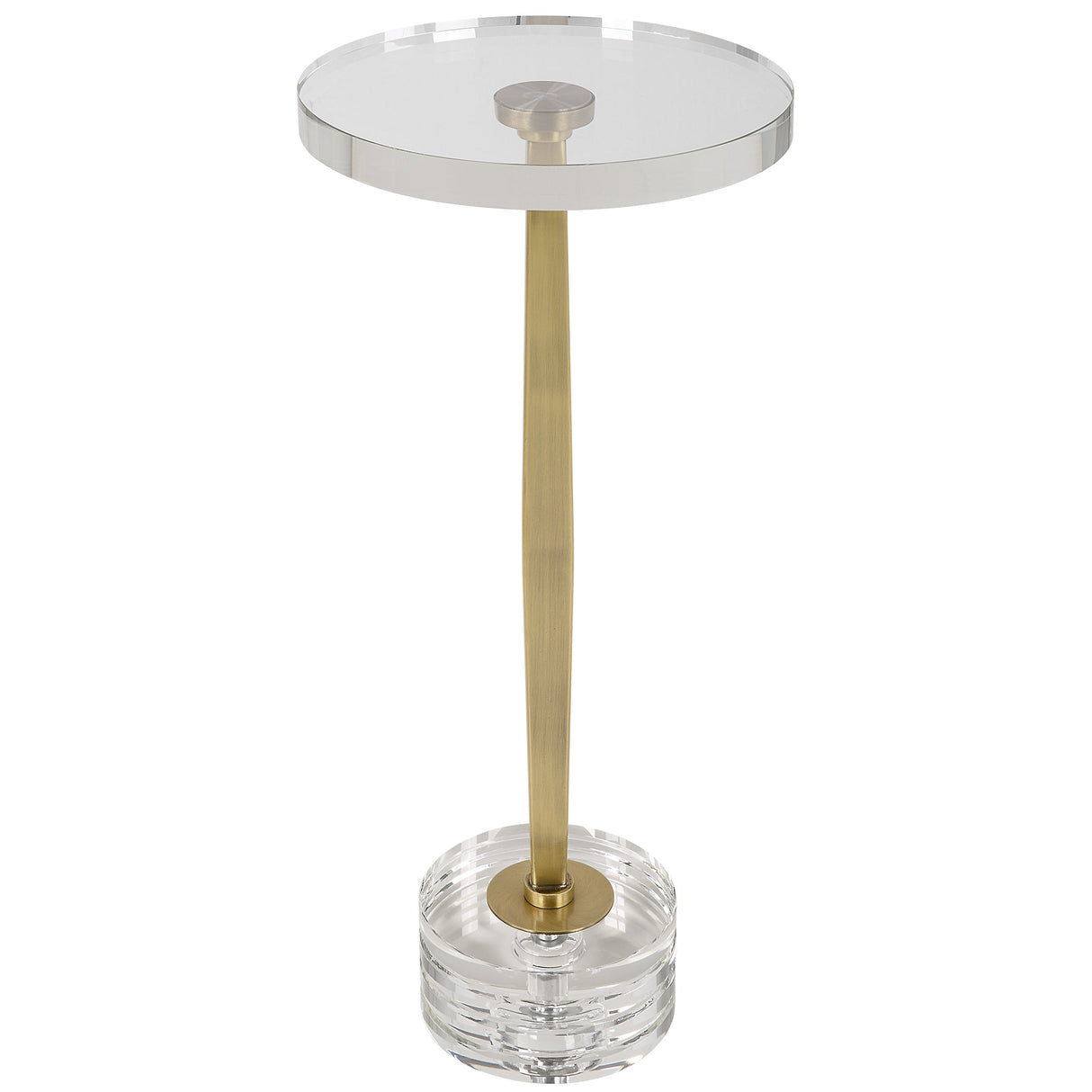 Uttermost Groove Crystal Drink Table - Home Elegance USA