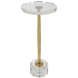 Uttermost Groove Crystal Drink Table - Home Elegance USA