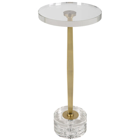 Uttermost Groove Crystal Drink Table - Home Elegance USA