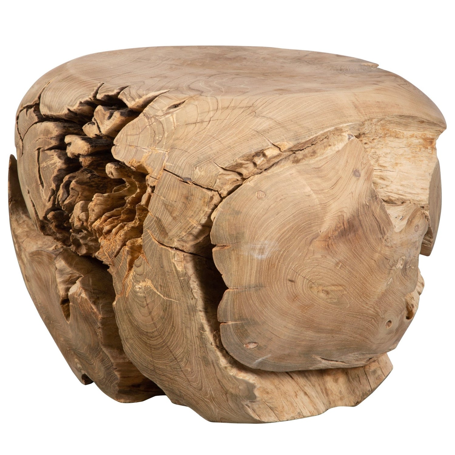 Uttermost Sola Handcrafted Teak Side Table - Home Elegance USA