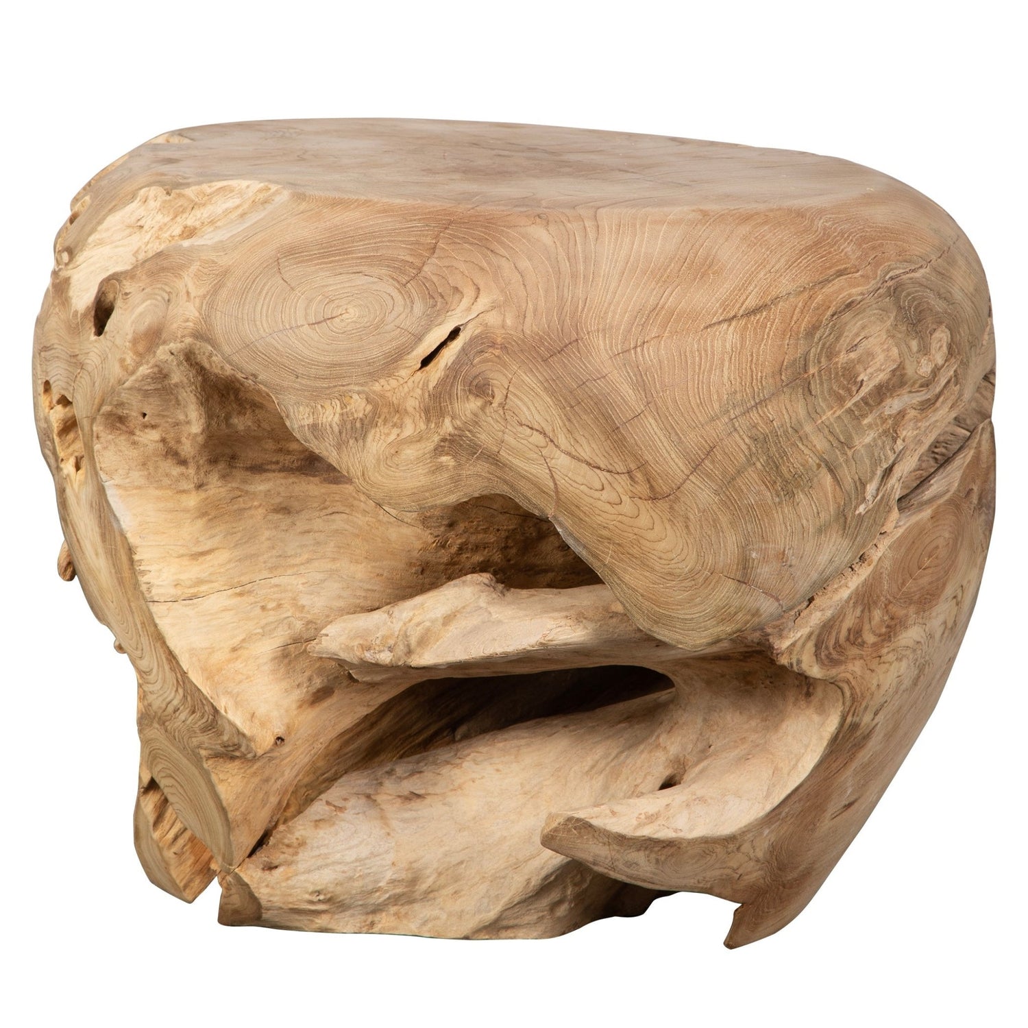 Uttermost Sola Handcrafted Teak Side Table - Home Elegance USA