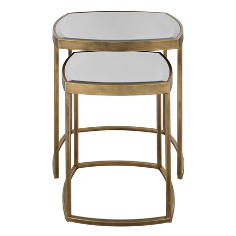 Uttermost Vista Gold Nesting Tables - Set Of 2 - Home Elegance USA