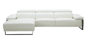 Fleurier Leather Sectional In White | J&M