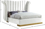 Flora Velvet Platform Bed by Meridian Furniture Meridian Furniture