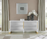 Florence Sideboard / Buffet in White Lacquer by Meridian Furniture Meridian Furniture