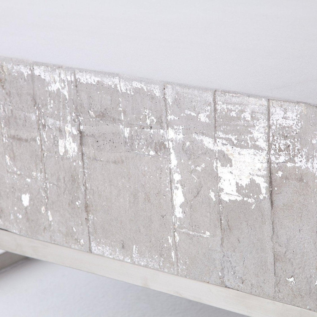 Four Hands Concrete And Chrome Coffee Table