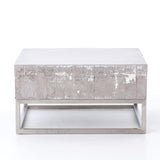 Four Hands Concrete And Chrome Coffee Table