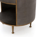 Four Hands Shagreen Round Nightstand