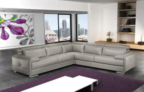 Gary Italian Leather Sectional | J&M