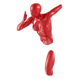 Glossy Red Wall Sculpture Runner 13" Woman - Home Elegance USA