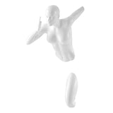 Glossy White Wall Sculpture Runner 13" Woman - Home Elegance USA