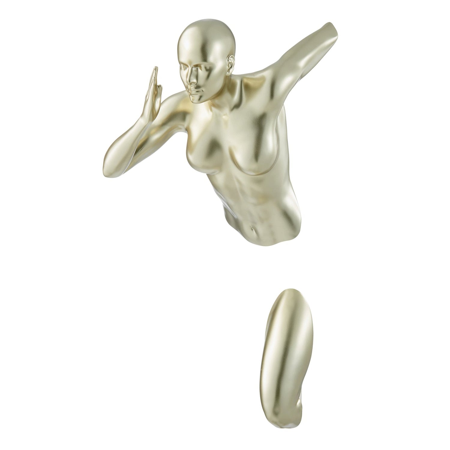 Gold Wall Runner 13" Sculpture - Home Elegance USA