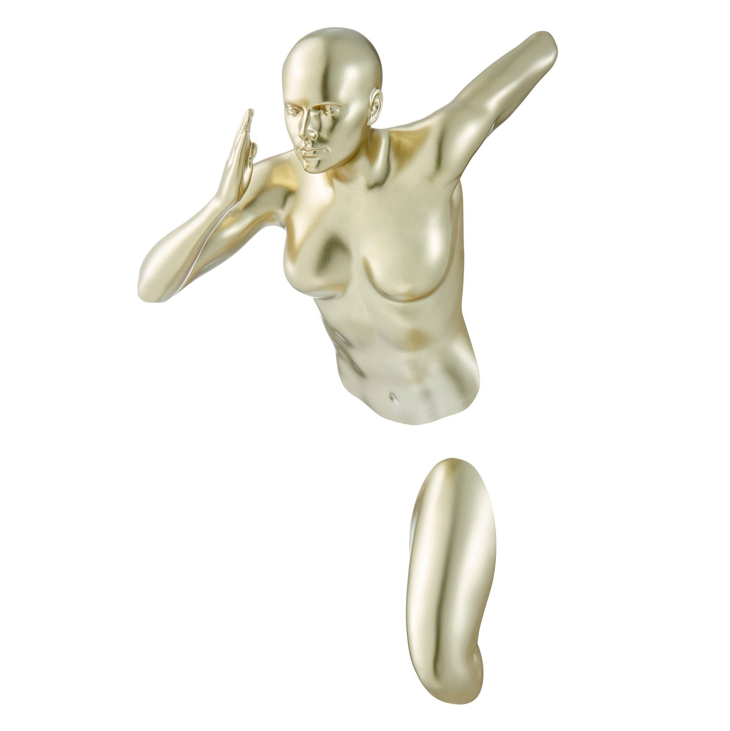 Gold Wall Runner 13" Woman Sculpture - Home Elegance USA