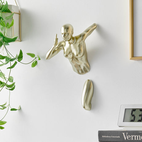 Gold Wall Runner 13" Woman Sculpture | Finesse