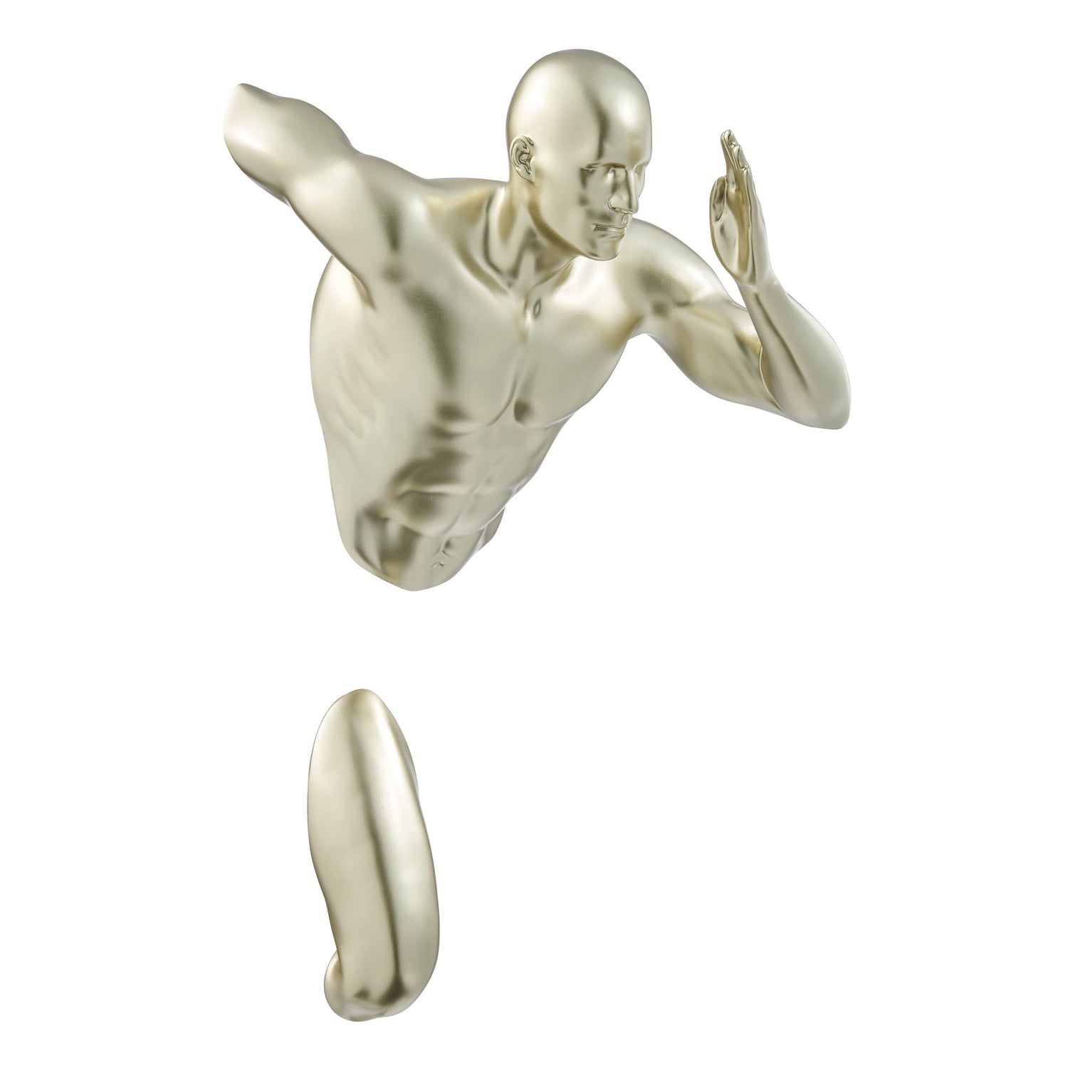 Gold Wall Runner 20" Man Sculpture - Home Elegance USA