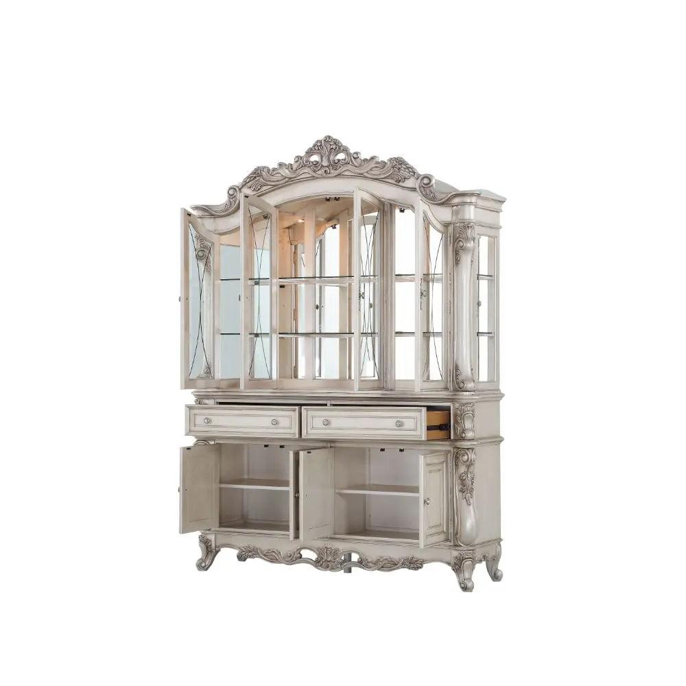 Gorsedd Hutch & Buffet in Antique White Finish by Acme Furniture Acme Furniture