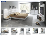 Granada Contemporary Bedroom Set In Glossy White Finish By Esf Furniture - ESF Furniture