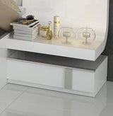 Granada Contemporary Bedroom Set In Glossy White Finish By Esf Furniture - ESF Furniture