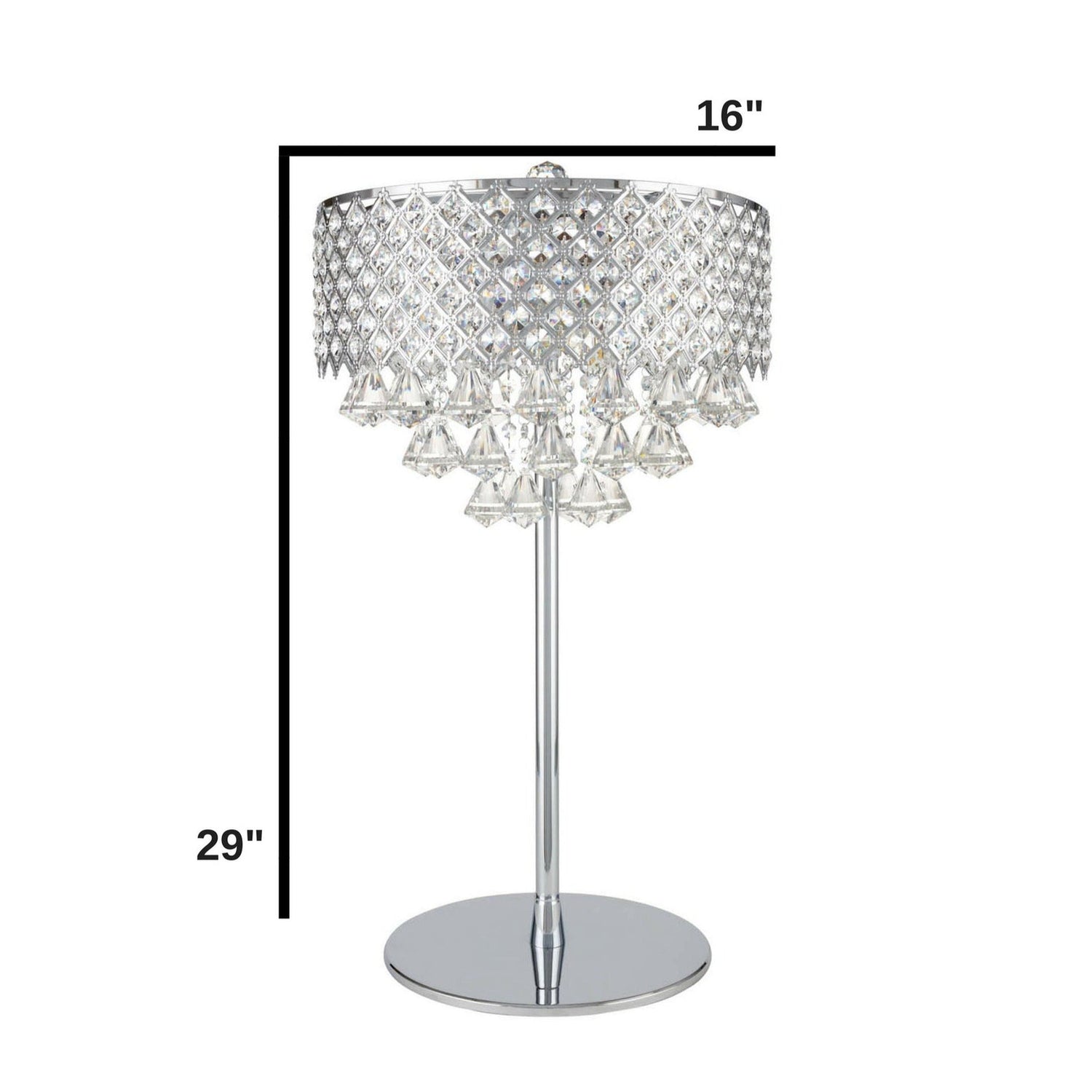 Grand Chrome Table Lamp // 6 Light - Home Elegance USA