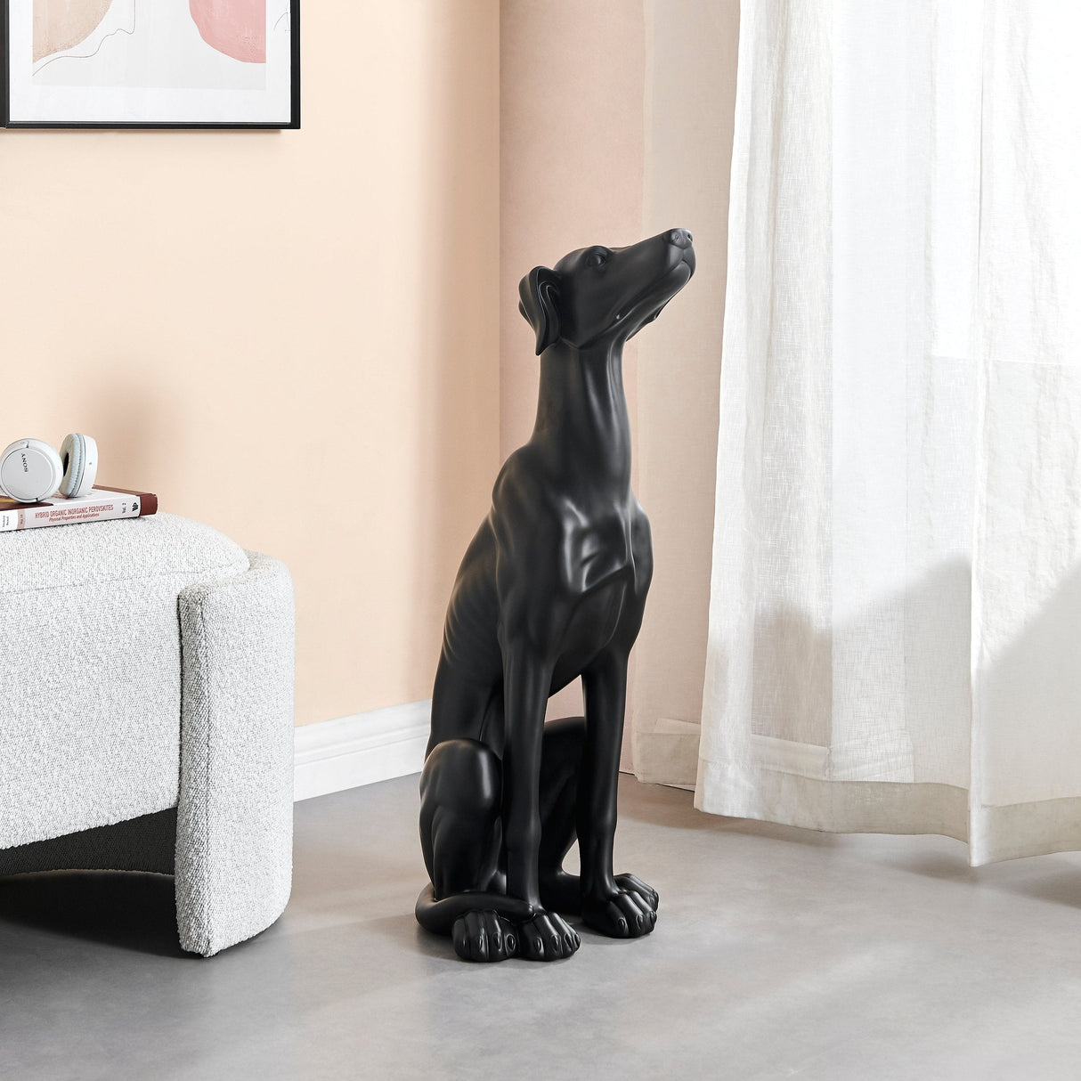 Greyhound Sculpture // Matte Black - Home Elegance USA