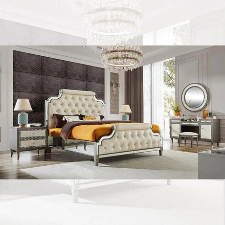 HD-3590 Bedroom Set in Dark Grey Finish by Homey Design Homey Design Furniture