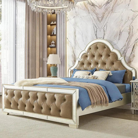 HD-6000 Bedroom Set in Champagne Finish by Homey Design Homey Design Furniture