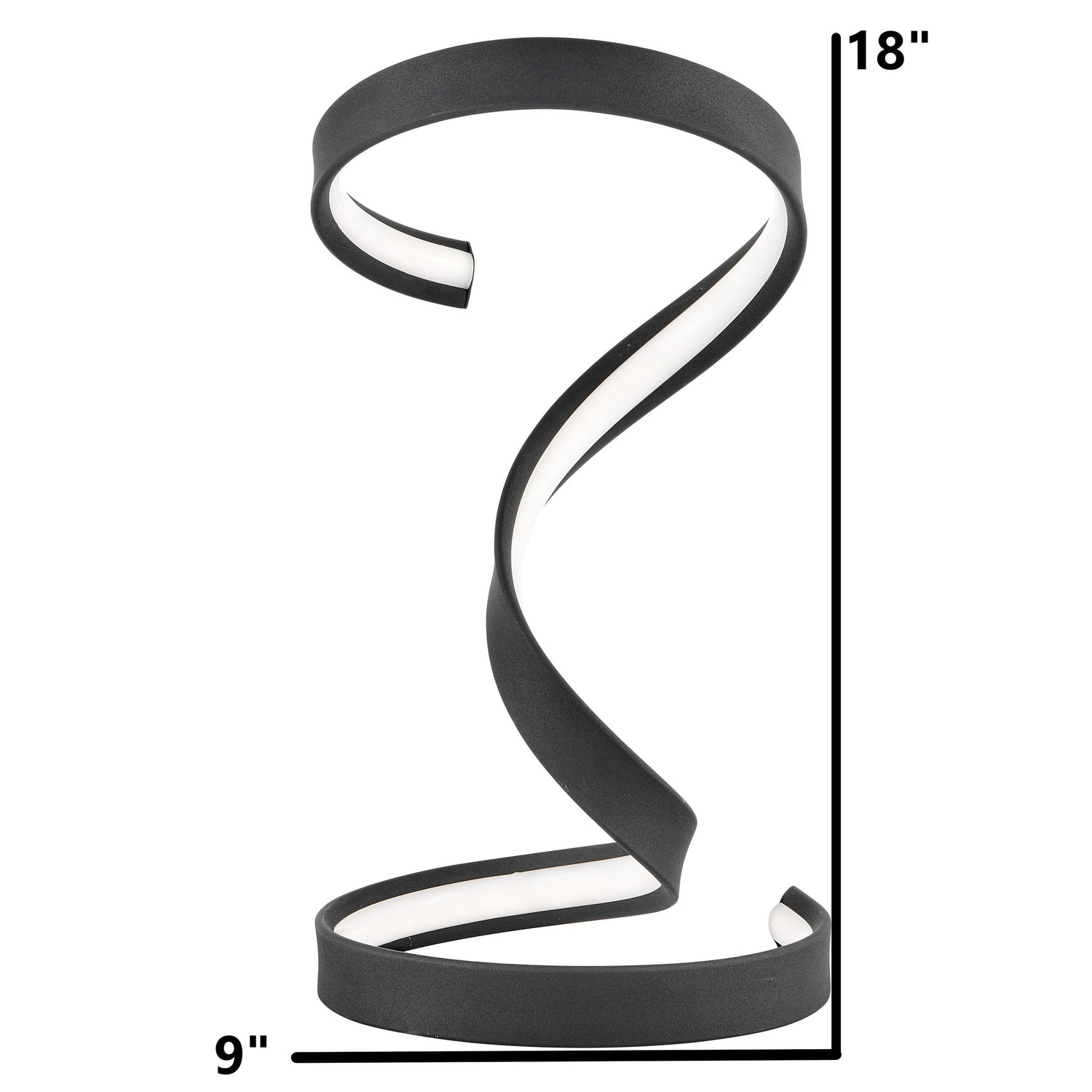 Hamburg Black Table Lamp // LED Strip & Dimmable Switch - Home Elegance USA