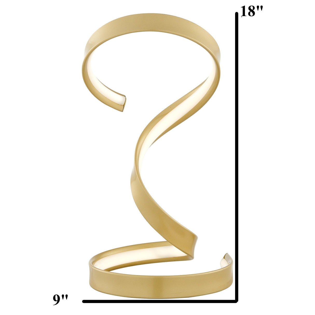 Hamburg Gold Table Lamp // LED Strip & Dimmable Switch - Home Elegance USA
