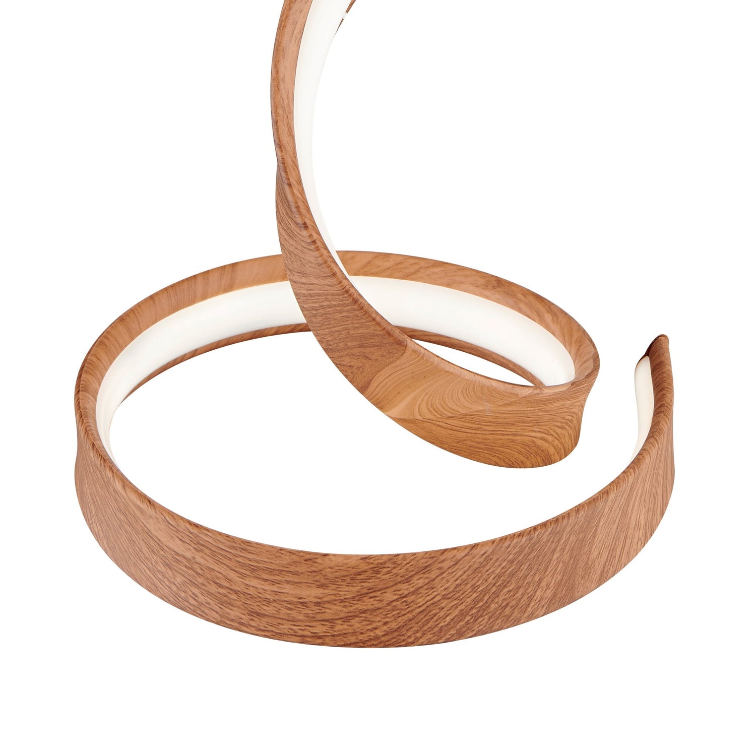 Hamburg Light Wood Table Lamp // LED Strip & Dimmable Switch - Home Elegance USA