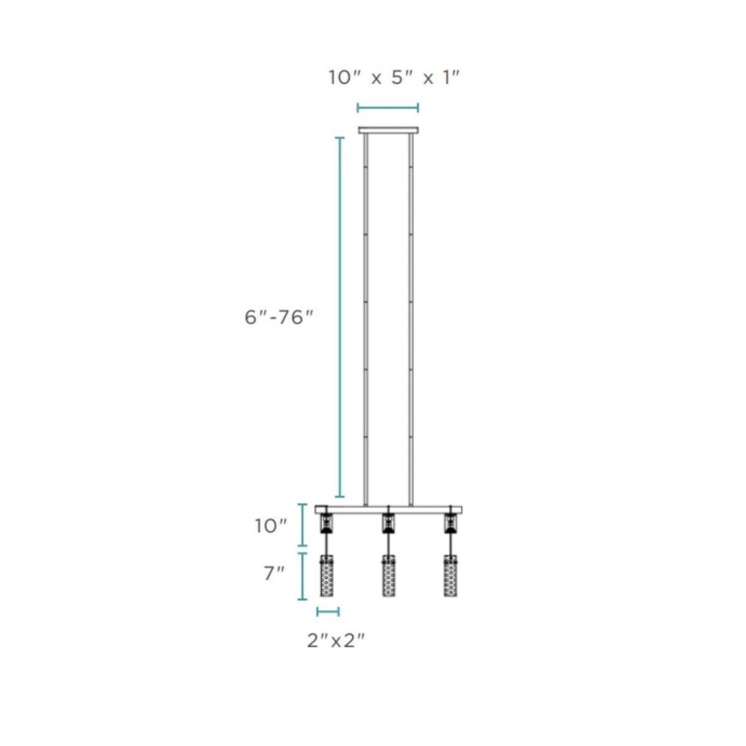 Harmony 3 Light Chandelier // Matte Black - Home Elegance USA