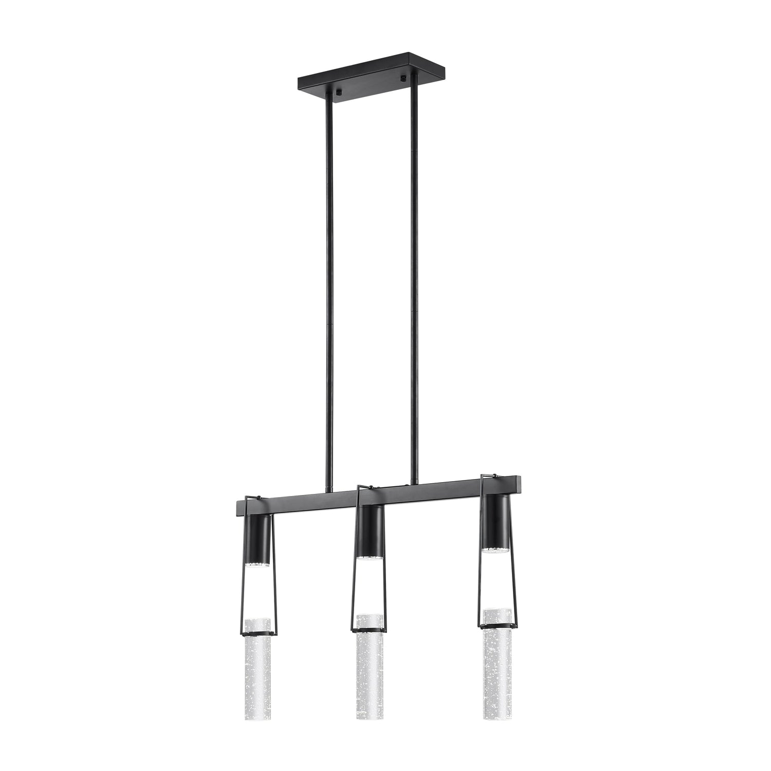 Harmony 3 Light Chandelier // Matte Black - Home Elegance USA