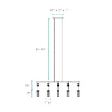 Harmony 5 Light Chandelier // Matte Black - Home Elegance USA