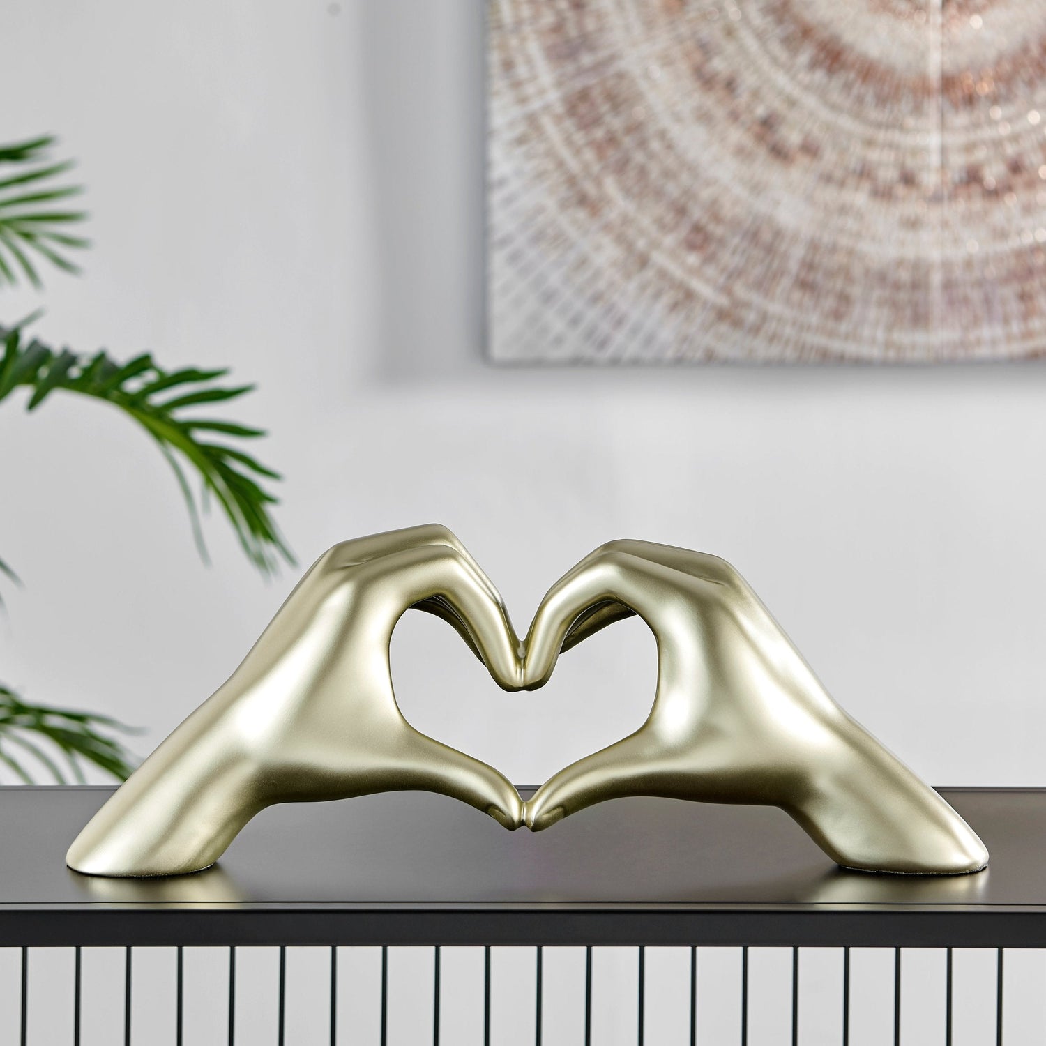 Heart Hands Champagne Gold - Home Elegance USA