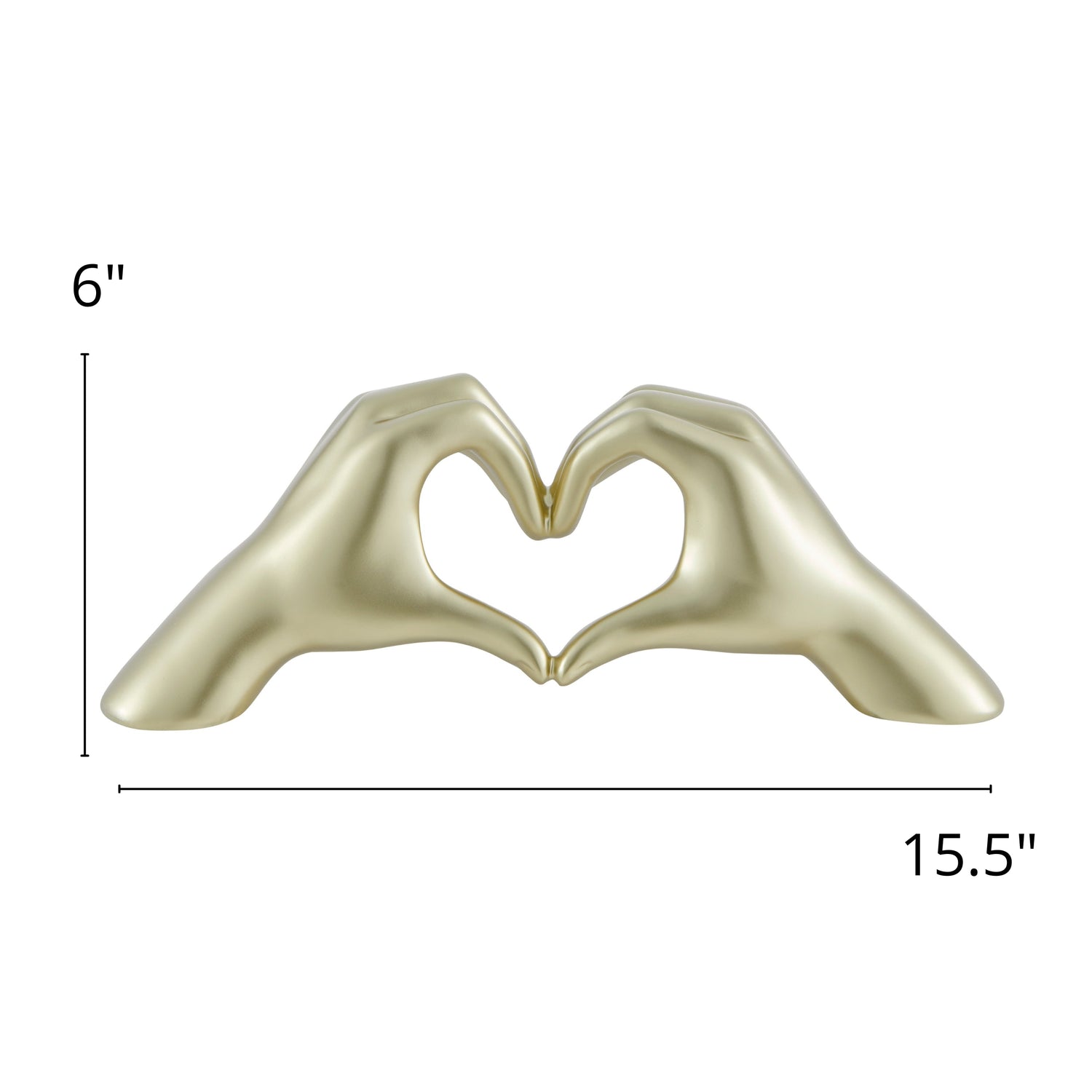 Heart Hands Champagne Gold - Home Elegance USA