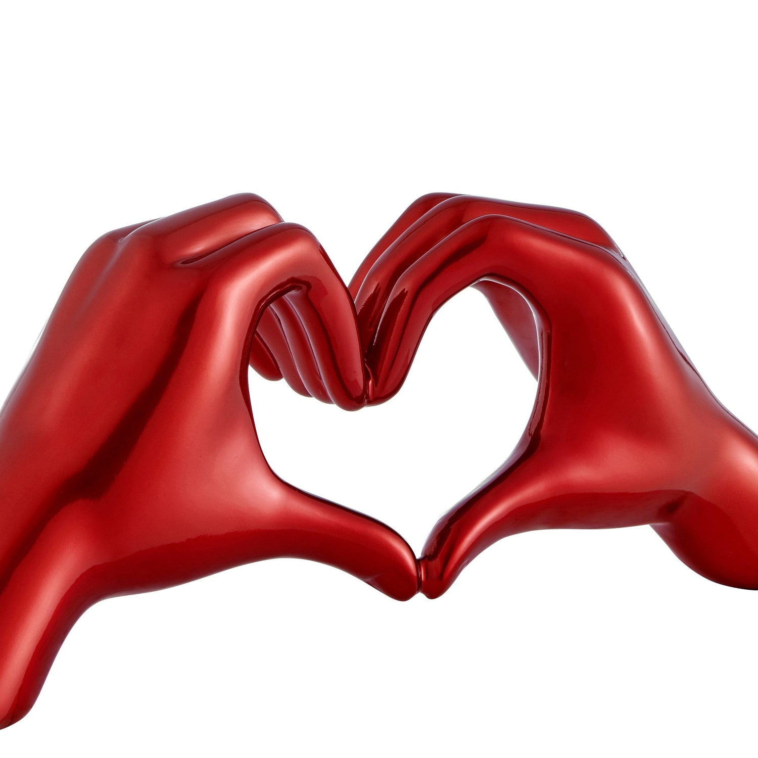 Heart Hands Metallic Red - Home Elegance USA