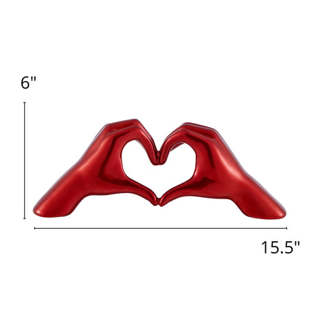 Heart Hands Metallic Red | Finesse