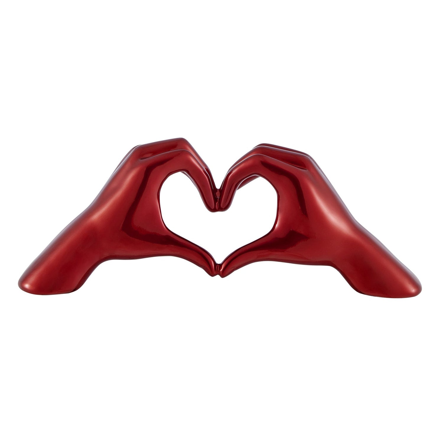 Heart Hands Metallic Red - Home Elegance USA