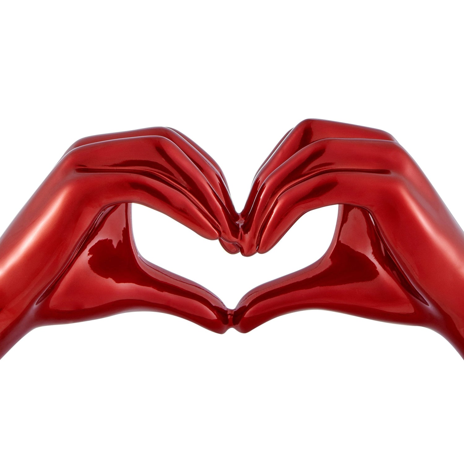 Heart Hands Metallic Red - Home Elegance USA