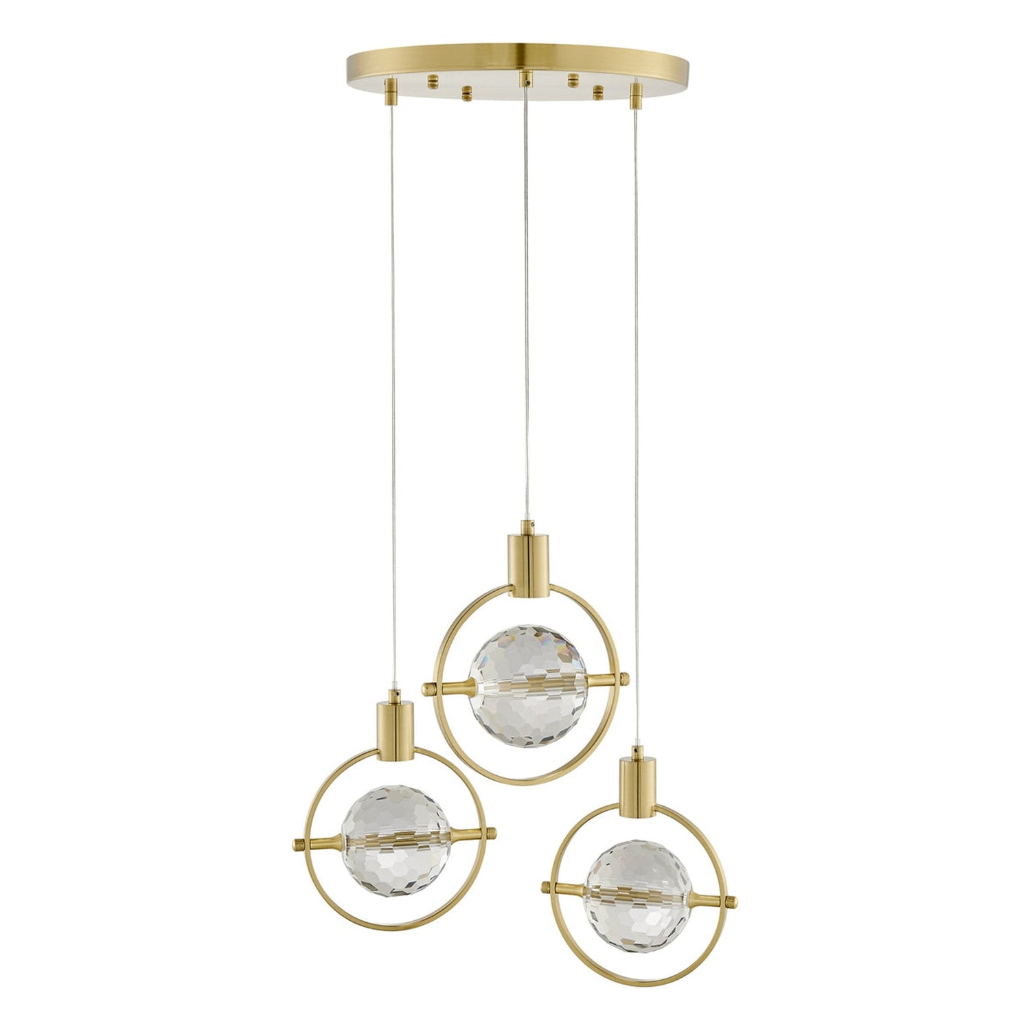 Hollywood Circle 3 Light Pendant // Gold - Home Elegance USA