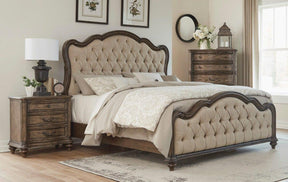 Heath Court 3-Piece Queen Bedroom Set Brown Oak – Homelegance