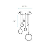 Hong Kong LED Circular Chandelier // Chrome - Home Elegance USA