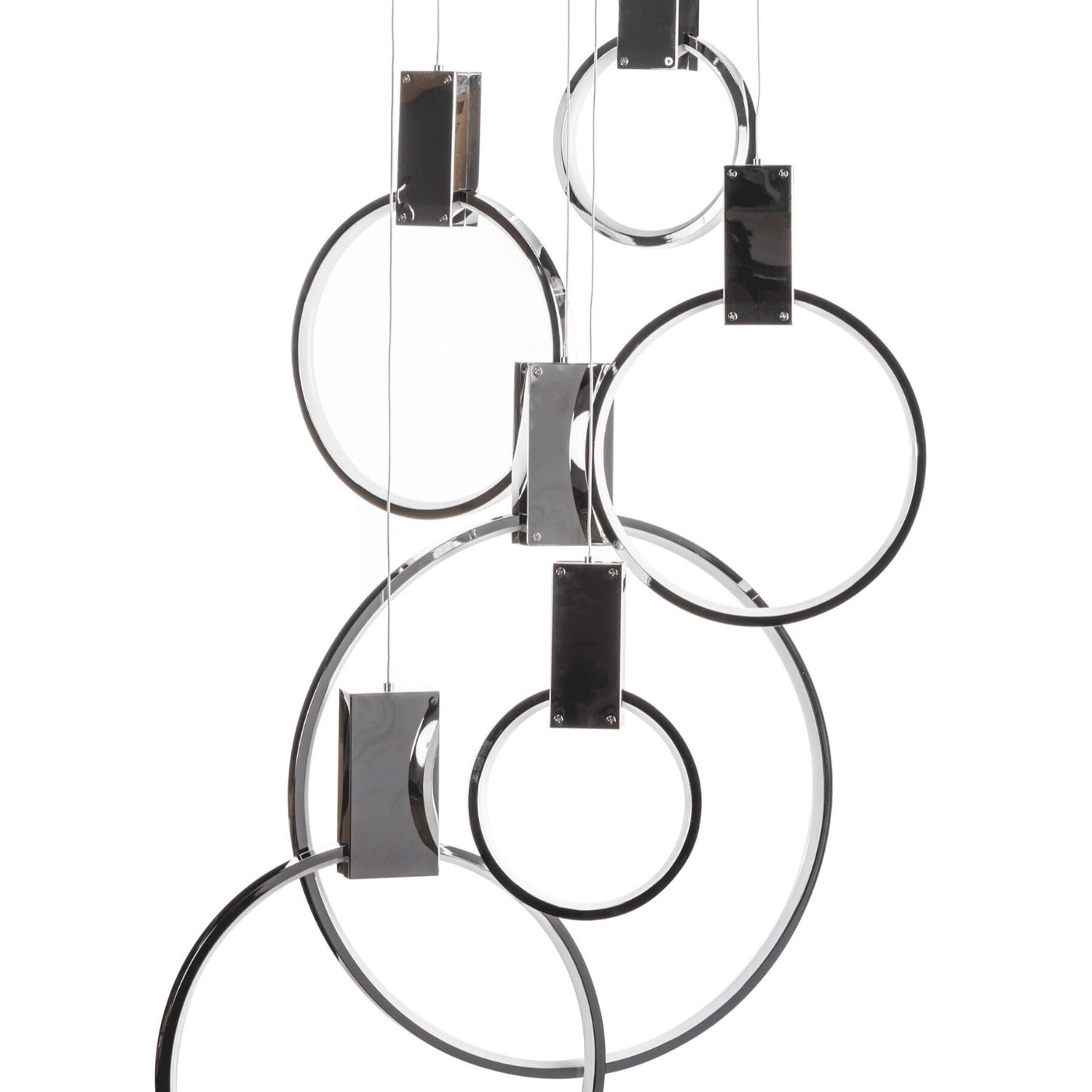 Hong Kong LED Circular Chandelier // Chrome - Home Elegance USA