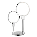 Hong Kong LED Tall Table Lamp //  Chrome - Home Elegance USA