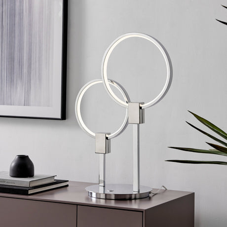 Hong Kong Led Tall Table Lamp //  Chrome | Finesse