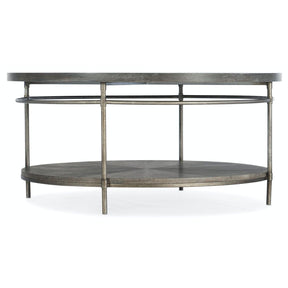 Round Cocktail Table Golden Brown Starburst | Hooker Furniture