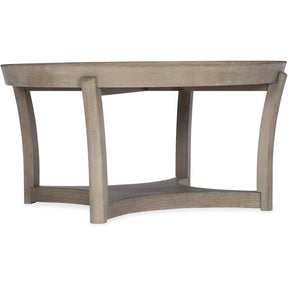 Affinity Round Cocktail Table Greige Oak | Hooker