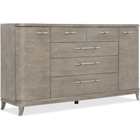 Affinity Transitional Server Greige Oak with 5 Drawers – Hooker Furniture