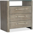 Affinity Three-Drawer Nightstand Greige Oak – Hooker Furniture
