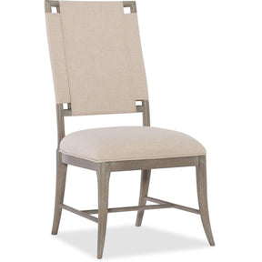 Affinity Upholstered Side Chair Greige Oak with Linen Fabric – Hooker Furniture