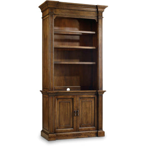 Archivist Bookcase Pecky Pecan Veneers Rustic Pecan Finish – Hooker Furniture